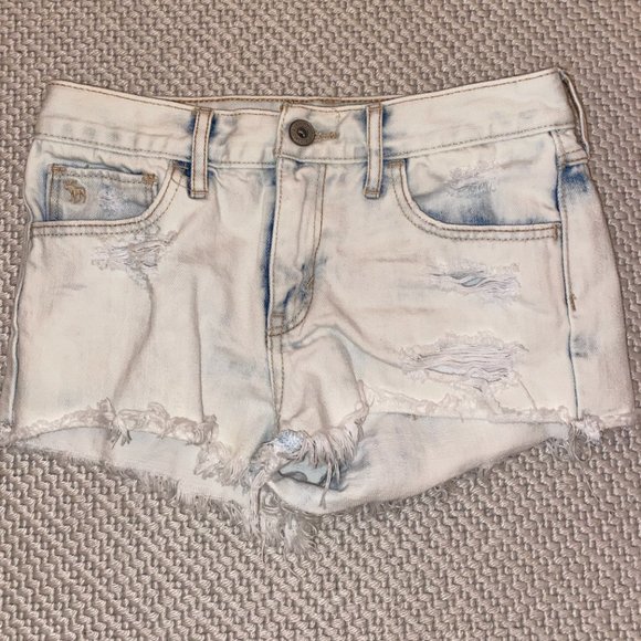 Abercrombie Washed Out Denim Jean Shorts - Picture 1 of 2